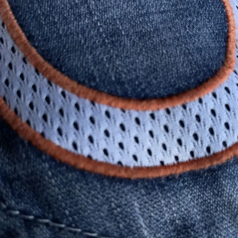 True Religion Skinny Flap Mesh Men’s W28 L34 Blue Jeans With Orange Embroidery